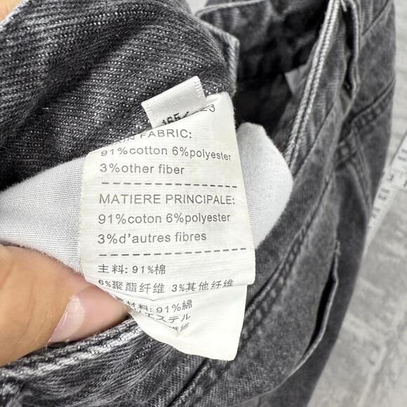 S.Deer Black Distressed Ripped Crop Jeans Women W30(M) Raw Hem Grunge Y2K Ankle - Picture 9 of 13